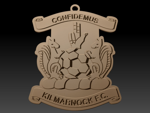 SPFL Kilmarnock FC keychain badge color printable 3D 打印模型
