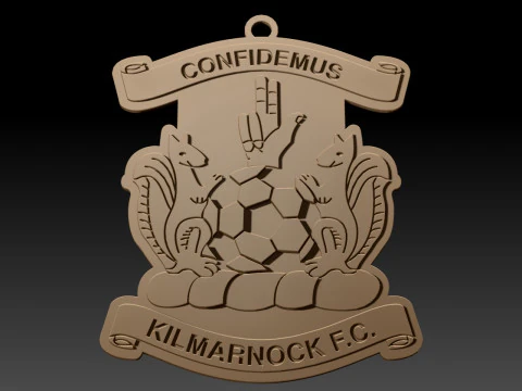 SPFL Kilmarnock FC keychain badge color printable 3D Print Model