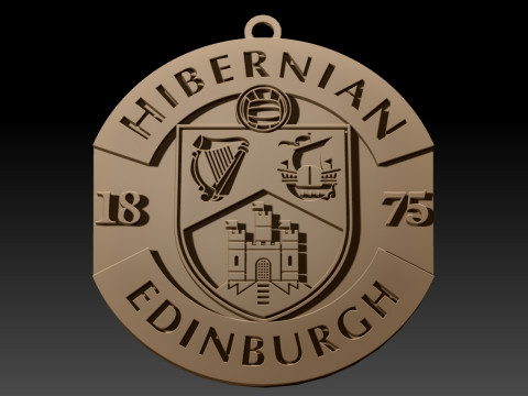 SPFL Hibernian FC keychain badge color printable 3D Принт Модель