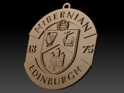 SPFL Hibernian FC keychain badge color printable 3D Принт Модель