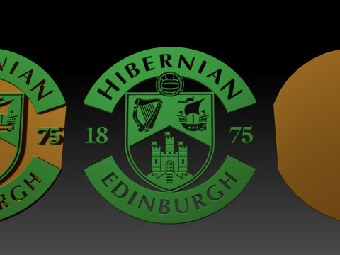 SPFL Hibernian FC keychain badge color printable 3D Принт Модель