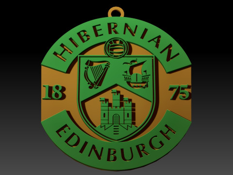 SPFL Hibernian FC keychain badge color printable 3D Принт Модель