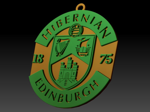 SPFL Hibernian FC keychain badge color printable 3D Принт Модель