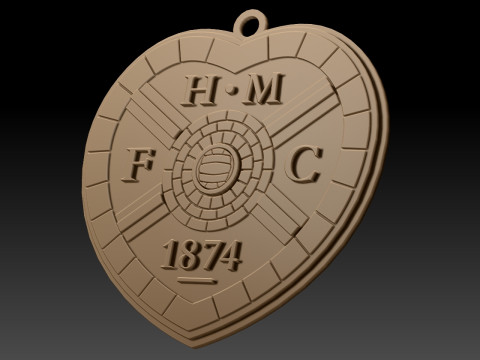 SPFL Heart of Midlothian FC keychain badge color printable Modèles 3D en vedette