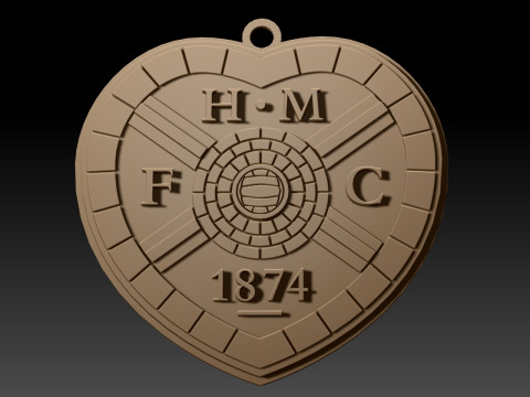 SPFL Heart of Midlothian FC keychain badge color printable Modèles 3D en vedette