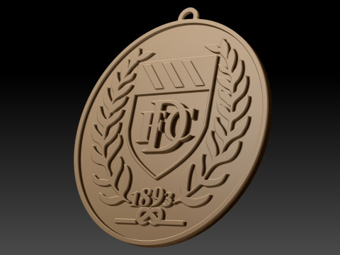 SPFL Dundee FC keychain badge color printable 3D-Druckmodell