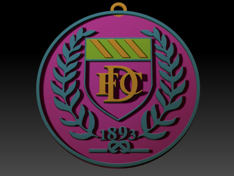 SPFL Dundee FC keychain badge color printable 3D-Druckmodell