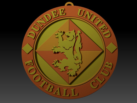 SPFL Dundee United FC keychain badge color printable Modelo de impresión 3D
