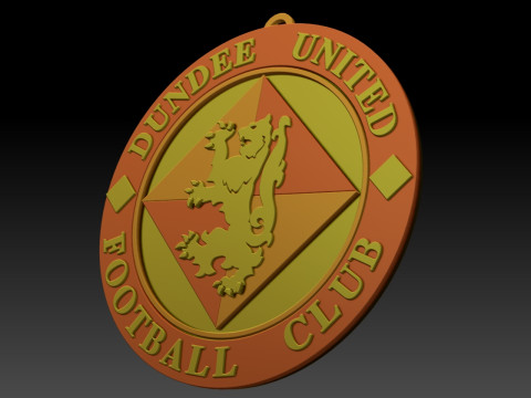 SPFL Dundee United FC keychain badge color printable Modelo de impresión 3D