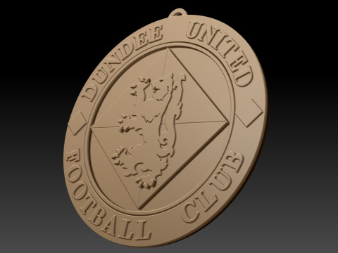 SPFL Dundee United FC keychain badge color printable Modelo de impresión 3D