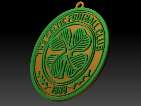 SPFL Celtic FC keychain badge color printable Model do druku 3D