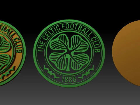 SPFL Celtic FC keychain badge color printable 3D Print Model