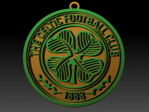 SPFL Celtic FC keychain badge color printable 3D Print Model