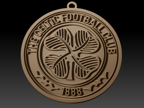 SPFL Celtic FC keychain badge color printable Model do druku 3D