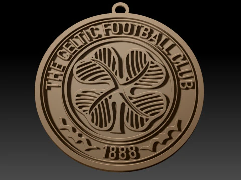 SPFL Celtic FC keychain badge color printable 3D Print Model