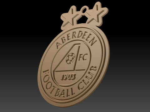 SPFL Aberdeen FC keychain badge color printable 3D Принт Модель