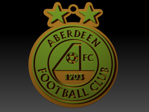 SPFL Aberdeen FC keychain badge color printable 3D Принт Модель