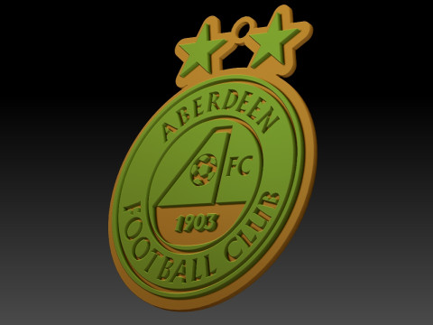 SPFL Aberdeen FC keychain badge color printable 3D Принт Модель