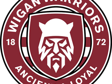 British Super League Wigan Warriors keychain badge color printable and renderable 3D Print Model