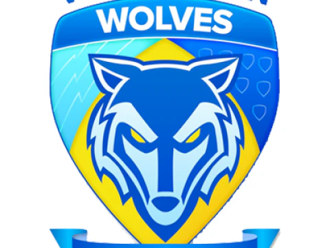 British Super League Warrington Wolves keychain badge color printable and renderable 3D Print Model