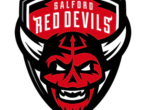 British Super League Salford Red Devils keychain badge color printable and renderable 3D Print Model