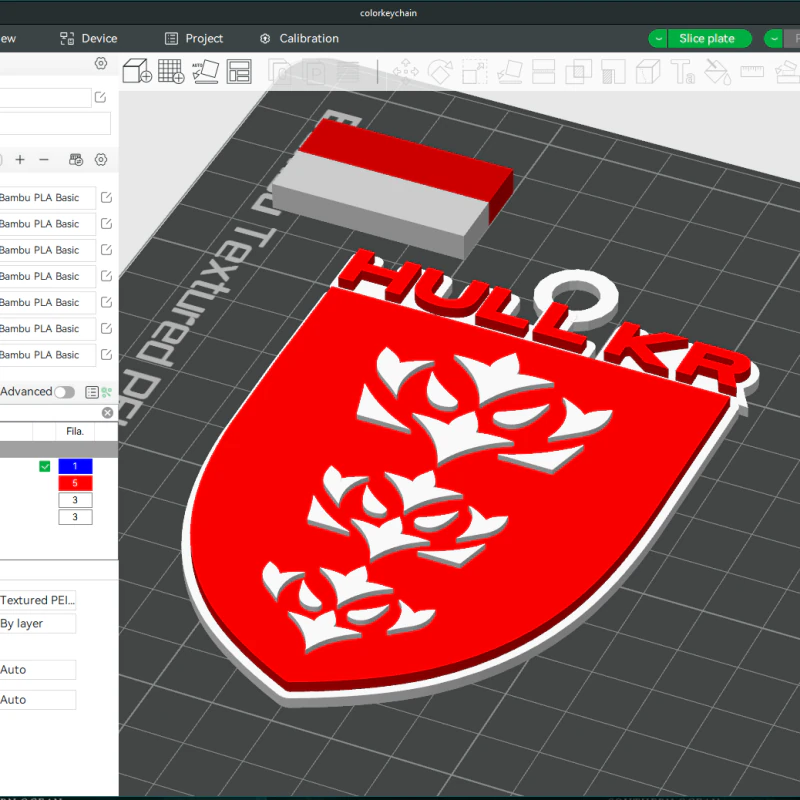 British Super League Hull KR keychain badge color printable and renderable 3D Print Model .c4d .max .obj .3ds .fbx .stl .blend