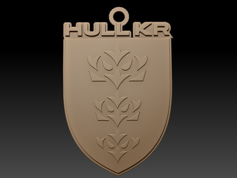 British Super League Hull KR keychain badge color printable and renderable 3D 打印模型