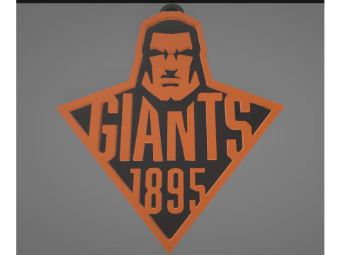 Cor do emblema do chaveiro da British Super League Huddersfield Giants para impress&atilde;o e renderiza&ccedil;&atilde;o Modelo de Impressão 3D