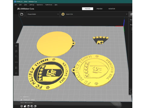 British Super League Huddersfield Giants keychain badge color printable and renderable 3D Print Model