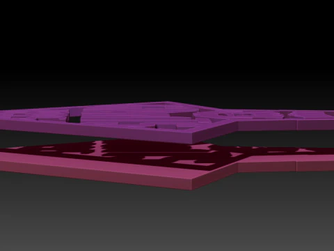 British Super League Huddersfield Giants keychain badge color printable and renderable 3D Print Model