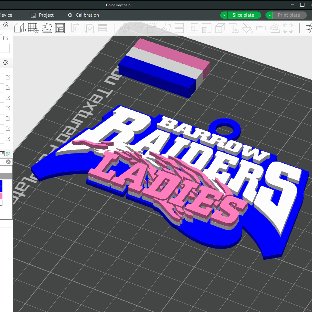 British Super League Barrow Raiders Ladies keychain badge color printable and renderable 3D Print Model .c4d .max .obj .3ds .fbx .stl .blend 