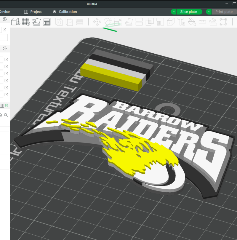 British Super League Barrow Raiders keychain badge color printable and renderable Modello di stampa 3D .c4d .max .obj .3ds .fbx .stl .blend
