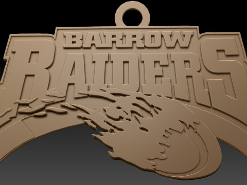 British Super League Barrow Raiders keychain badge color printable and renderable Modello di stampa 3D