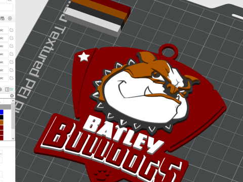 Betfred Championship Batley Bulldogs keychain badge color printable and renderable 3D Принт Модель