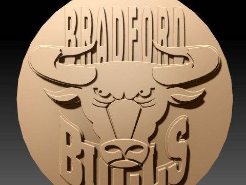 Betfred Championship Bradford Bulls keychain badge color printable and renderable 3D-Druckmodell