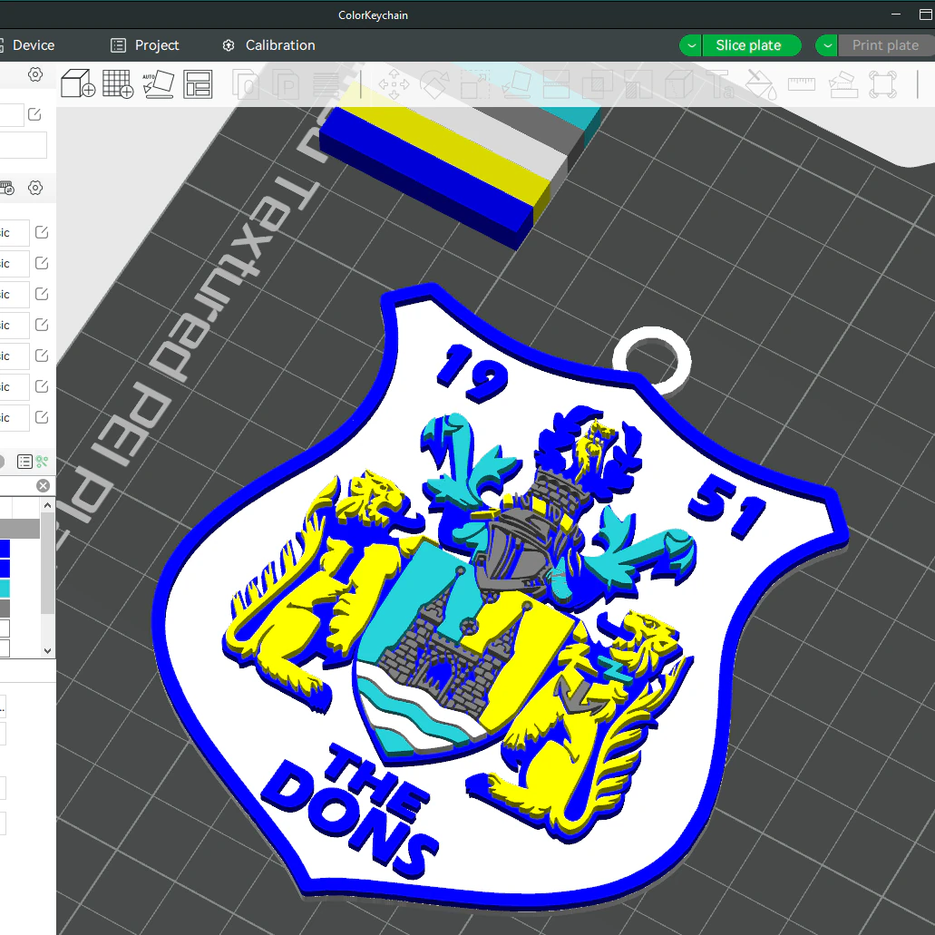 Betfred Championship Doncaster RLFC keychain badge color printable and renderable 3D Print Model .c4d .max .obj .3ds .fbx .stl .blend 