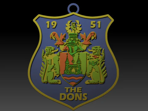 Betfred Championship Doncaster RLFC keychain badge color printable and renderable 3D Print Model