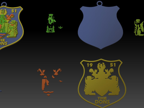 Betfred Championship Doncaster RLFC keychain badge color printable and renderable 3D-Druckmodell