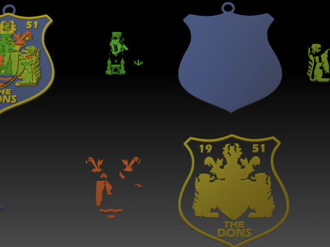 Betfred Championship Doncaster RLFC keychain badge color printable and renderable 3D Print Model