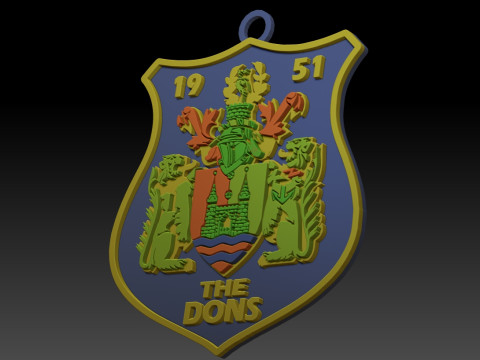 Betfred Championship Doncaster RLFC keychain badge color printable and renderable 3D-Druckmodell
