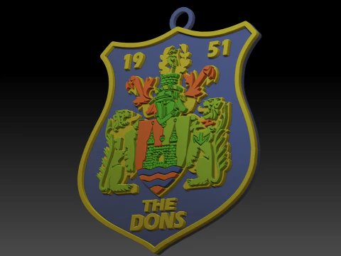 Betfred Championship Doncaster RLFC keychain badge color printable and renderable 3D Print Model