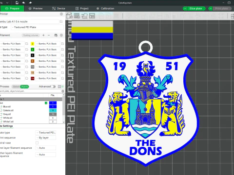 Betfred Championship Doncaster RLFC keychain badge color printable and renderable 3D Print Model