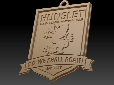Betfred Championship Hunsletr lfc keychain badge color printable and renderable Model Cetak 3D