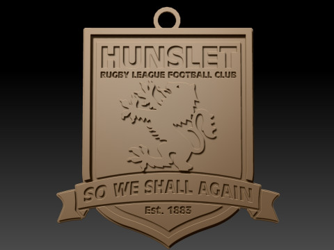 Betfred Championship Hunsletr lfc keychain badge color printable and renderable Model Cetak 3D