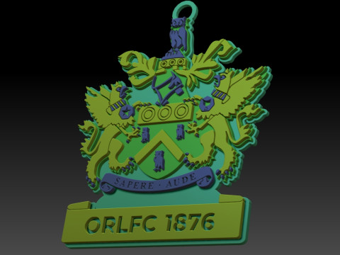 Betfred Championship Oldham RLFC keychain badge color printable and renderable Modèles 3D en vedette