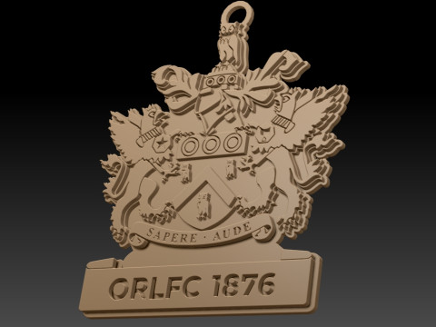 Betfred Championship Oldham RLFC keychain badge color printable and renderable Modèles 3D en vedette