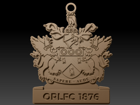 Betfred Championship Oldham RLFC keychain badge color printable and renderable Modèles 3D en vedette