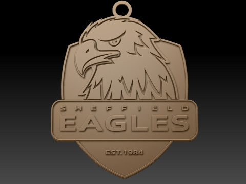 Betfred Championship Sheffield Eagles keychain badge color printable and renderable 3D प्रिंट मॉडल