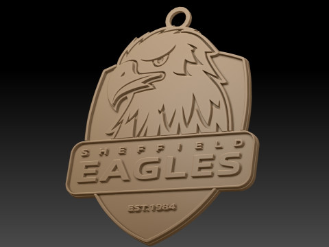 Betfred Championship Sheffield Eagles keychain badge color printable and renderable 3D प्रिंट मॉडल