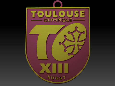 Betfred Championship Toulouse Olympique XIII keychain badge color printable and renderable 3D 프린트 모델